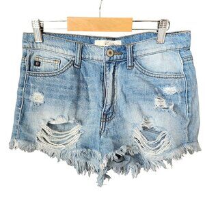 KanCan Cut Off Distressed Denim Short Shorts Women's Size‎ S KC7079